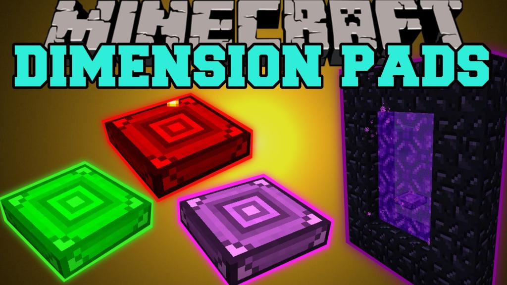 Minecraft: DIMENSION PADS (JUMP THROUGH DIMENSIONS, BURN MOBS, SPEED UP!) Mod Showcase