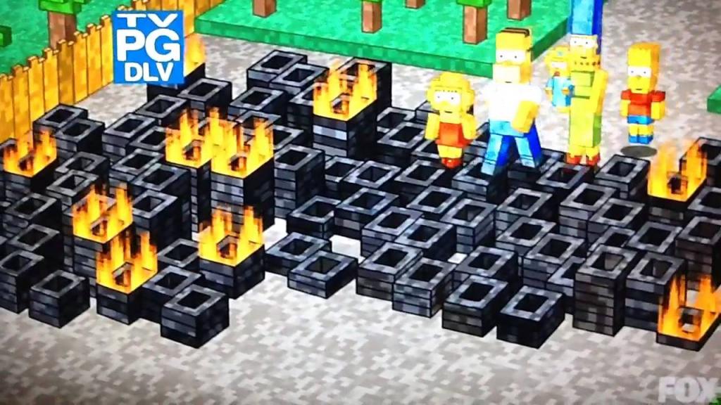 Check Out The Simpsons Minecraft Couch Gag