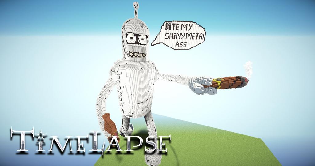 Futurama’s Bender is Impressively Large and Shiny in Timelapse Build